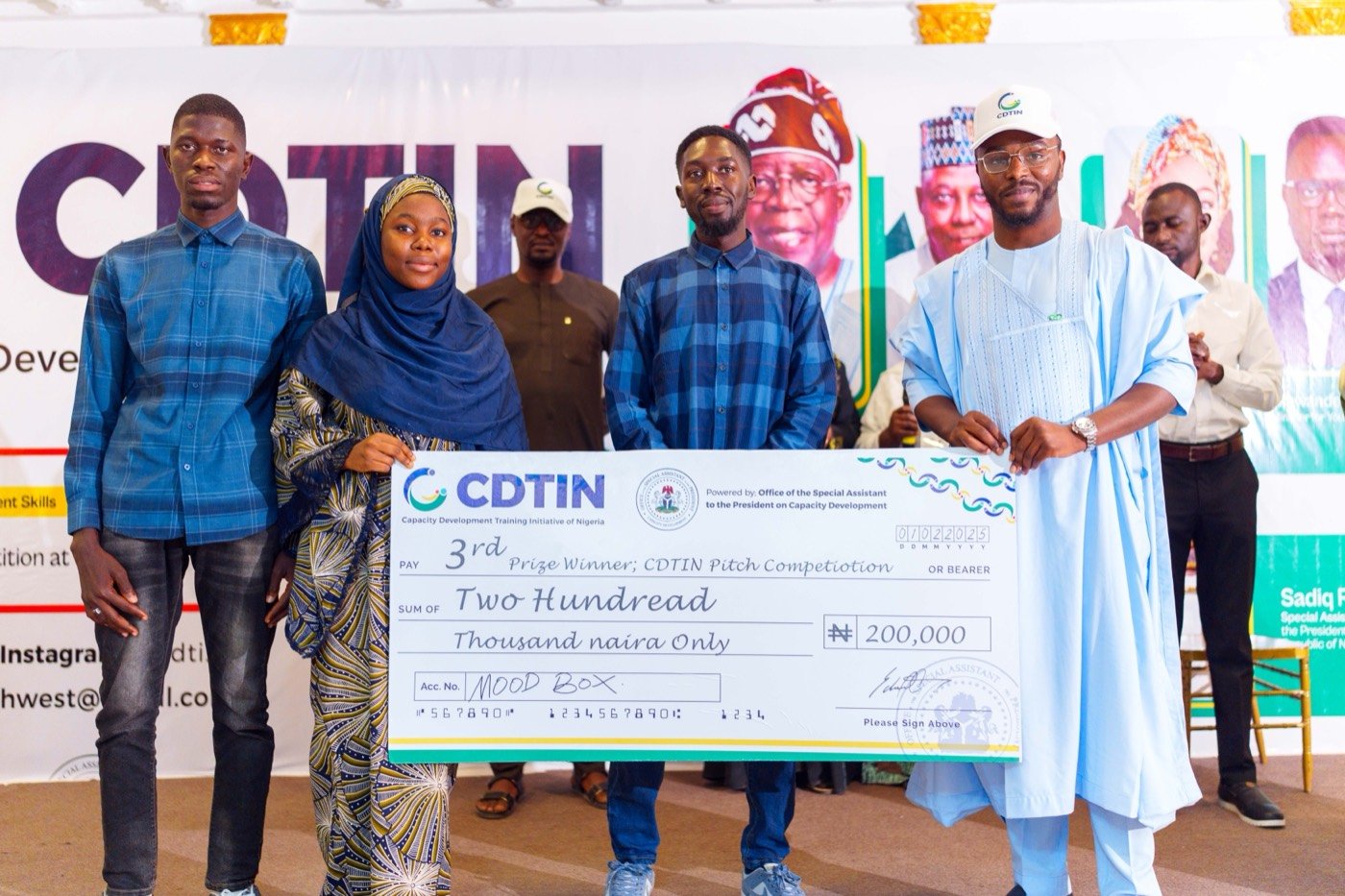 Pitch competition prize presentation, 1 February 2025 — Atlas Training and Development Institute, Kano State