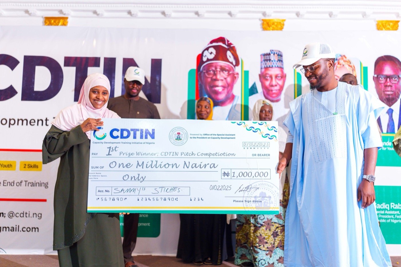 Pitch competition prize presentation, 1 February 2025 — Atlas Training and Development Institute, Kano State